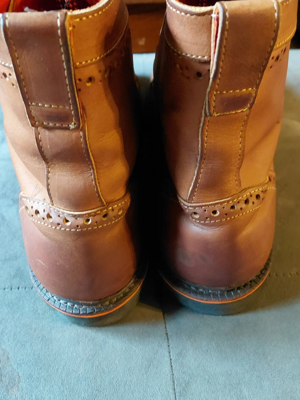 Allen Edmonds Sturgis Tan Brown Leather Lace-Up Boots Size 13